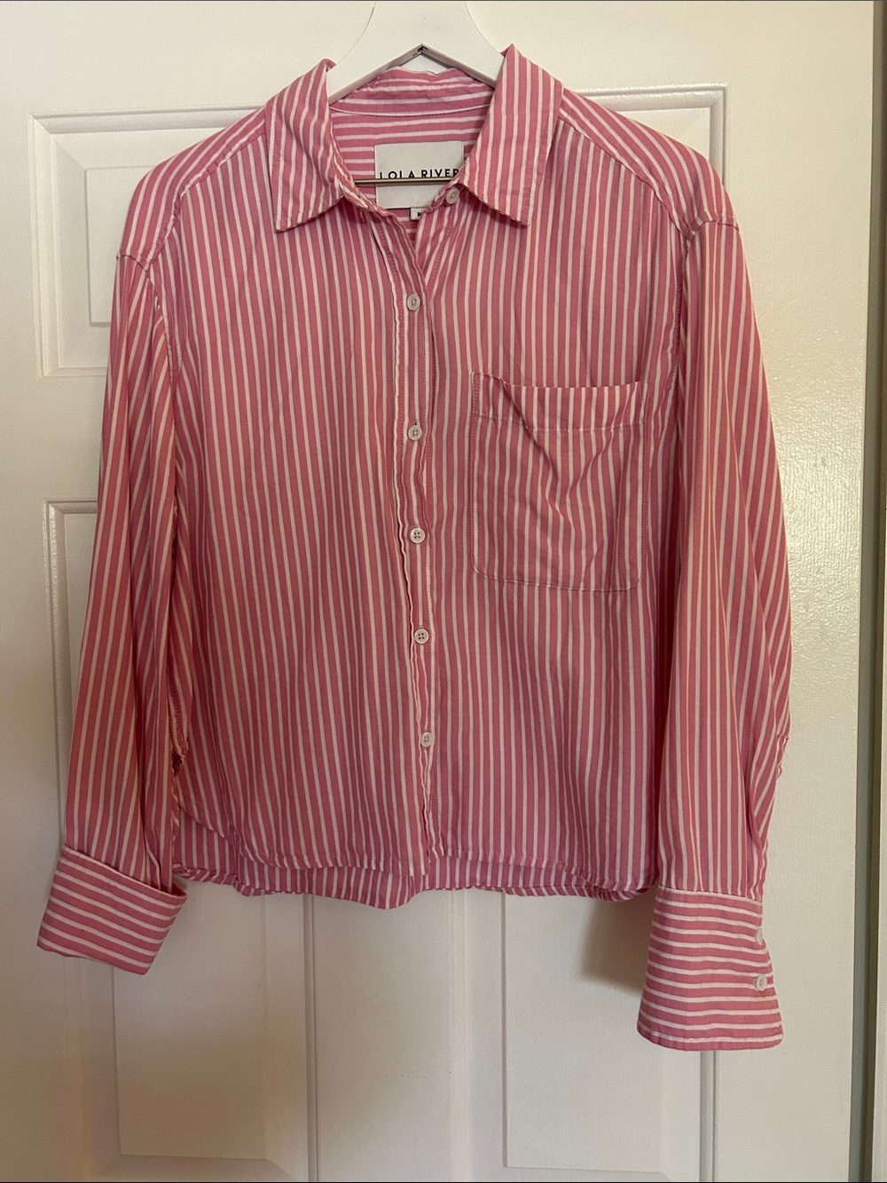 Lola River Pink Stripe Button-Up Shirt